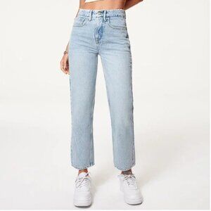Good American Good Heritage Blue Straight High Rise Jeans